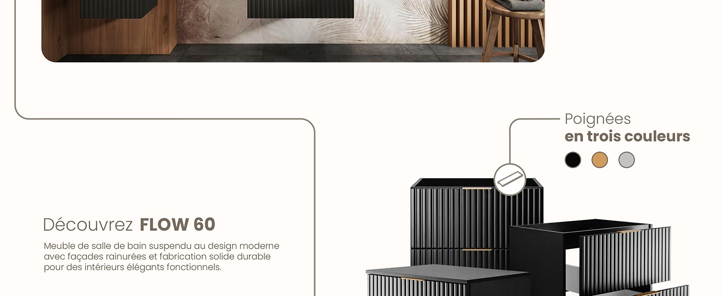 RODAN, meuble de salle de bain, armoire moderne, meuble sous vasque, meuble sous lavabo
