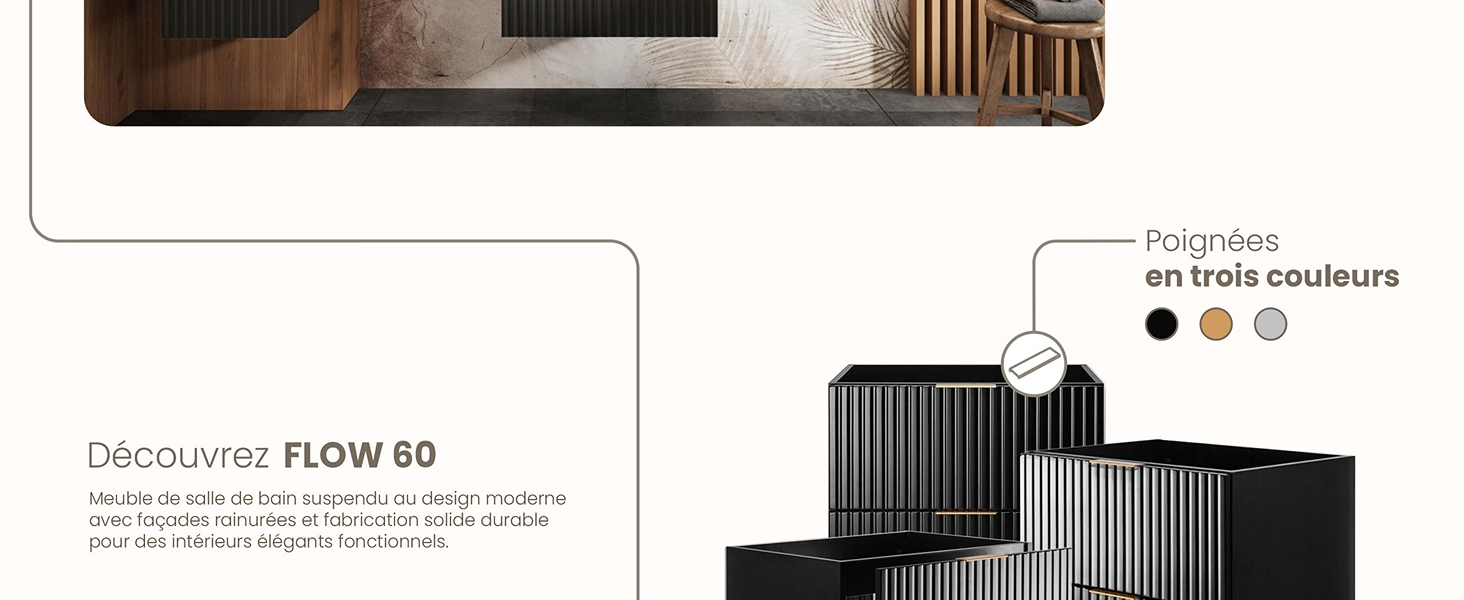 RODAN, meuble de salle de bain, armoire moderne, meuble sous vasque, meuble sous lavabo