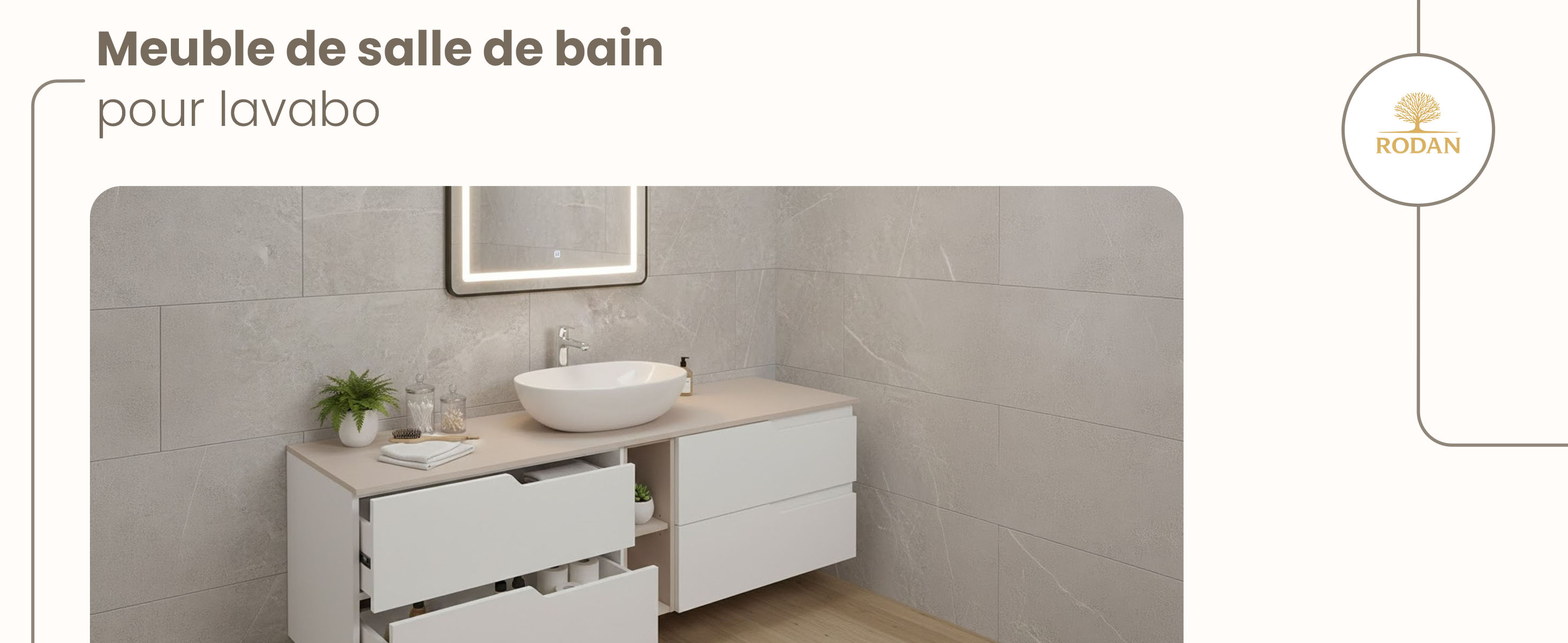 RODAN, meuble de salle de bain, armoire moderne, meuble sous vasque, meuble sous lavabo