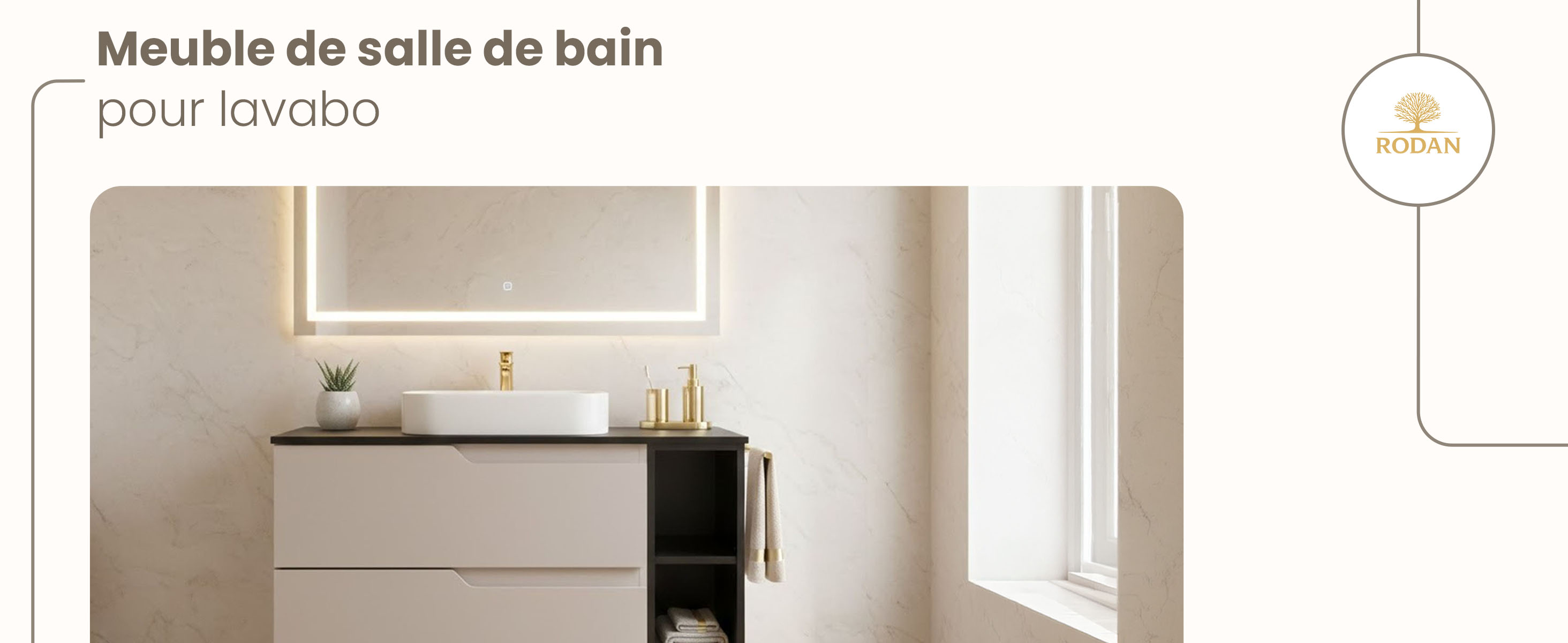 RODAN, meuble de salle de bain, armoire moderne, meuble sous vasque, meuble sous lavabo