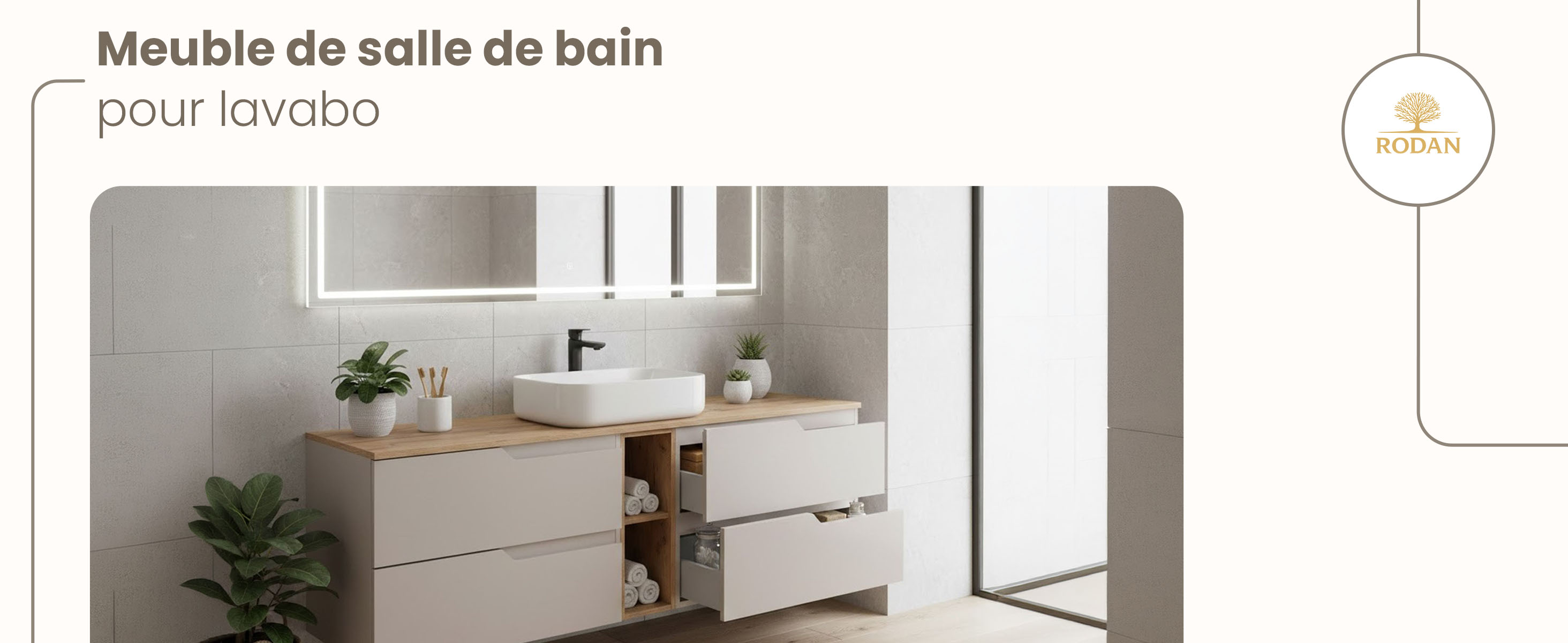 RODAN, meuble de salle de bain, armoire moderne, meuble sous vasque, meuble sous lavabo