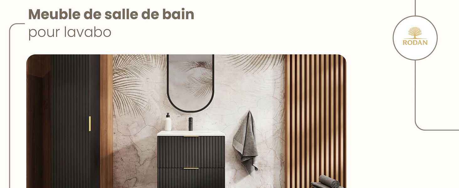 RODAN, meuble de salle de bain, armoire moderne, meuble sous vasque, meuble sous lavabo