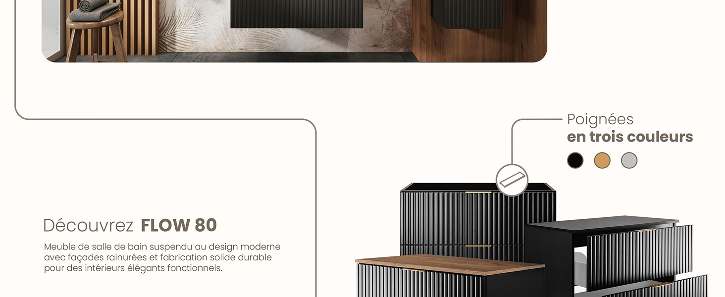 RODAN, meuble de salle de bain, armoire moderne, meuble sous vasque, meuble sous lavabo
