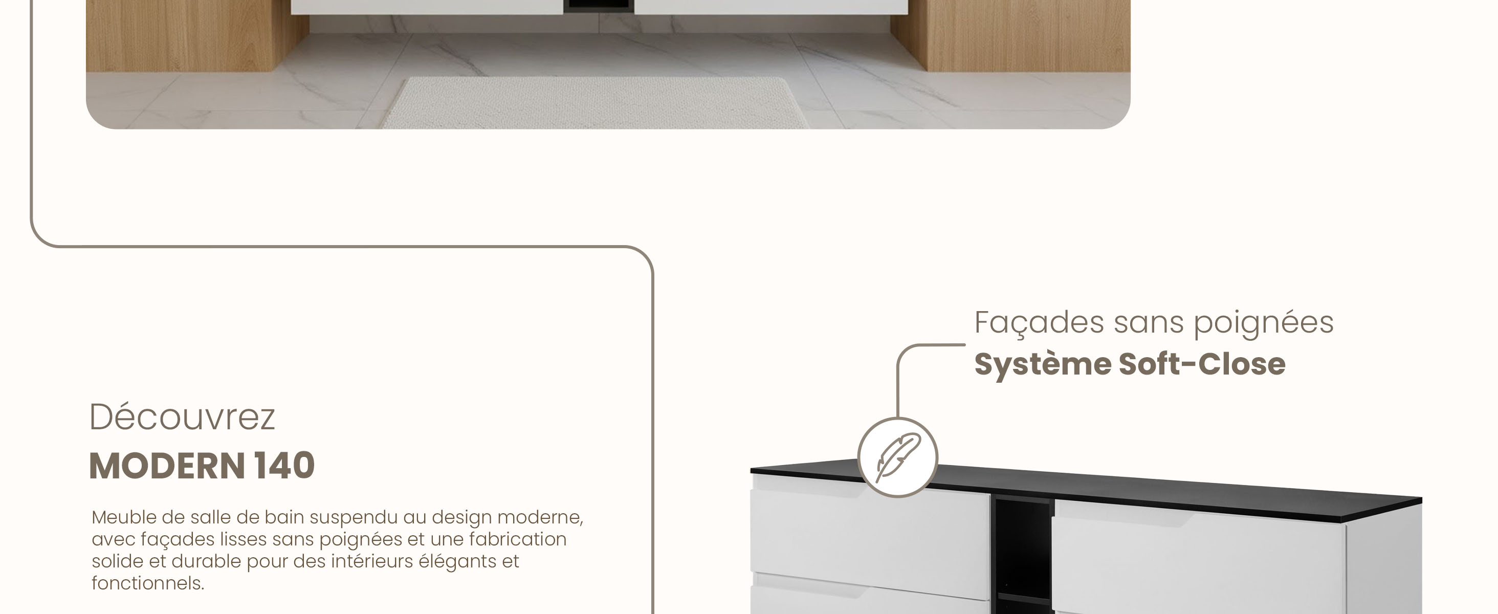 RODAN, meuble de salle de bain, armoire moderne, meuble sous vasque, meuble sous lavabo
