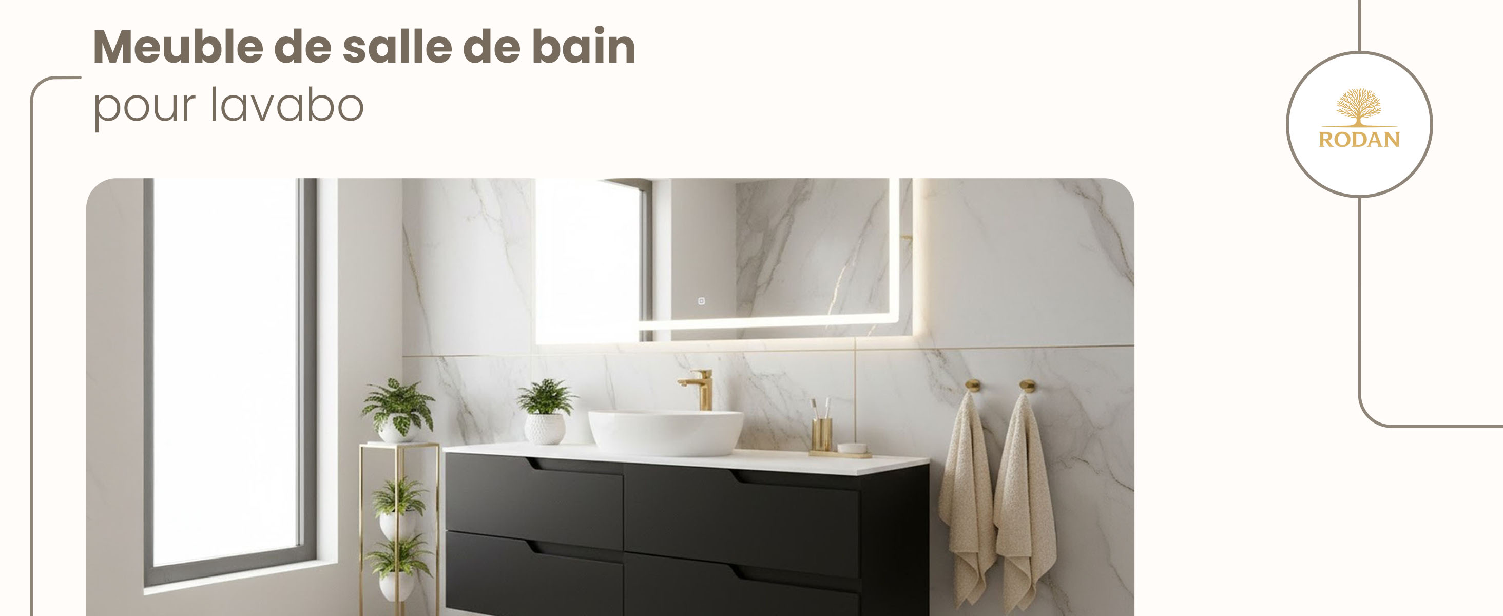 RODAN, meuble de salle de bain, armoire moderne, meuble sous vasque, meuble sous lavabo