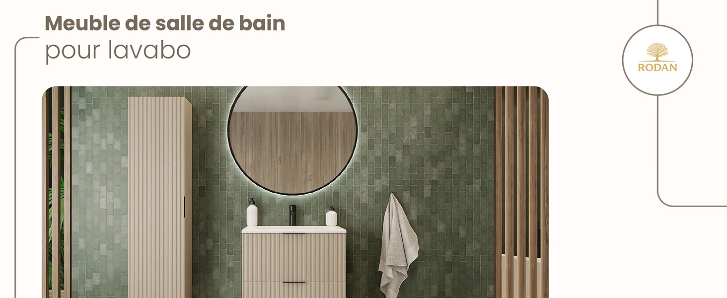 RODAN, meuble de salle de bain, armoire moderne, meuble sous vasque, meuble sous lavabo