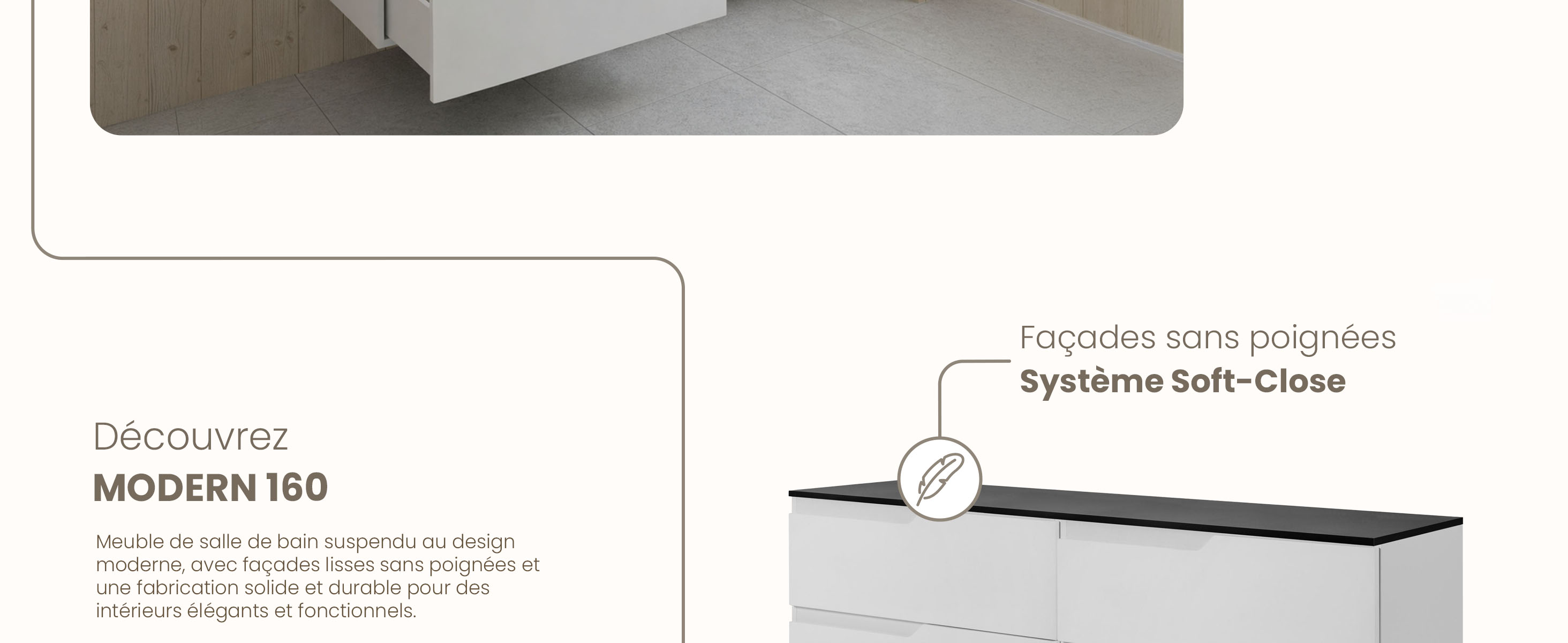 RODAN, meuble de salle de bain, armoire moderne, meuble sous vasque, meuble sous lavabo