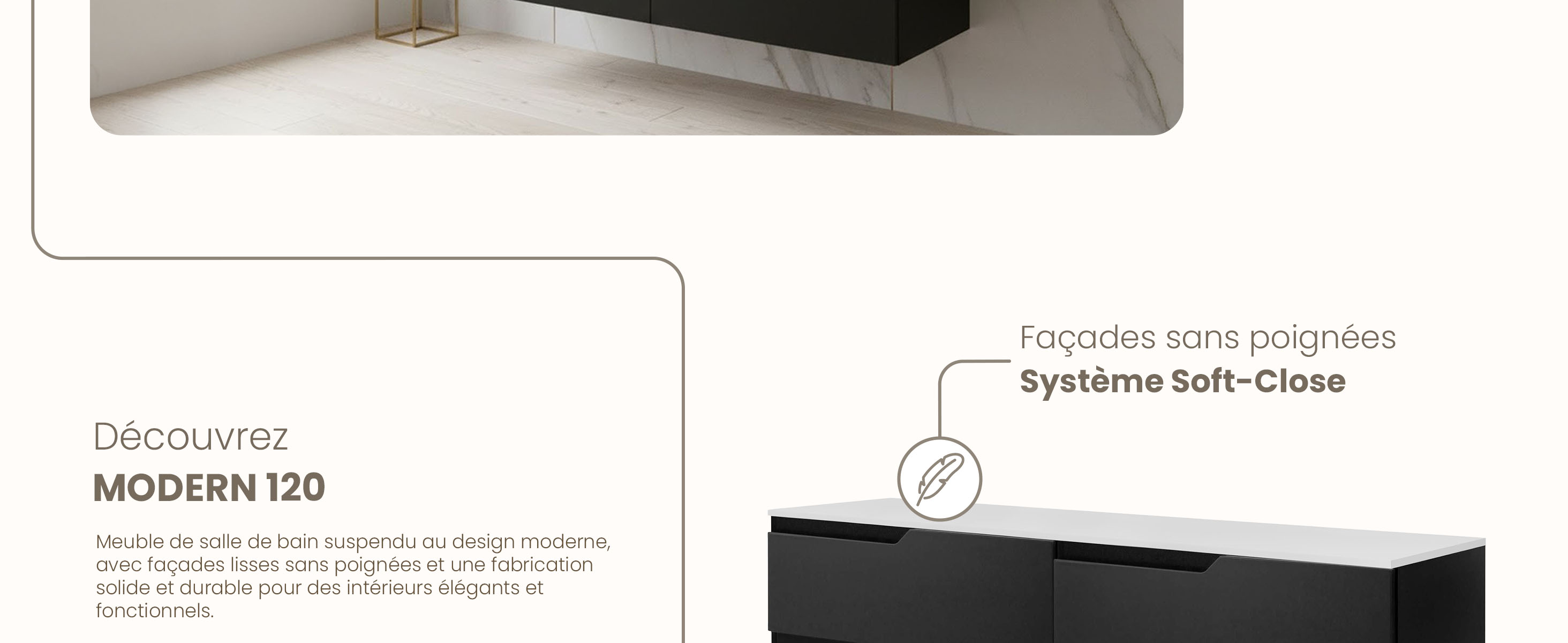 RODAN, meuble de salle de bain, armoire moderne, meuble sous vasque, meuble sous lavabo