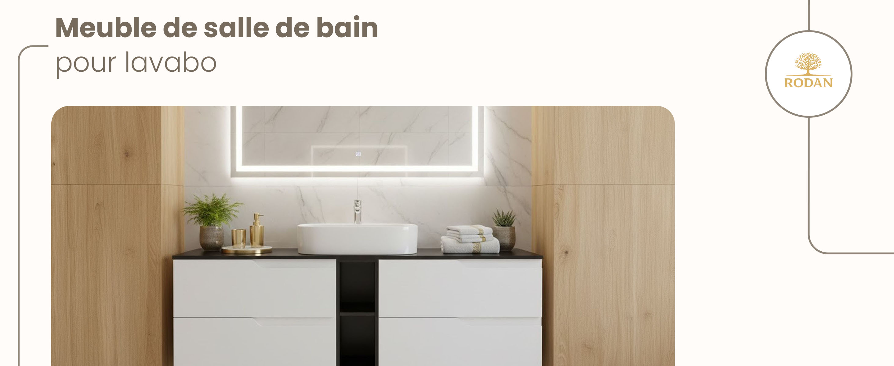 RODAN, meuble de salle de bain, armoire moderne, meuble sous vasque, meuble sous lavabo