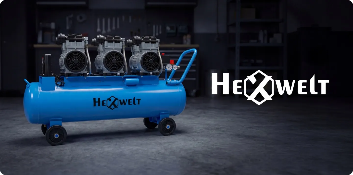 HEXWELT HW-KBO-6T-100L ölfreier Kompressor