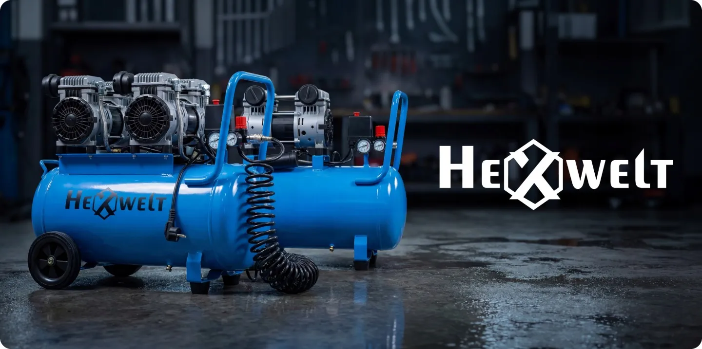 HEXWELT HW-KBO-4T-50L ölfreier Kompressor