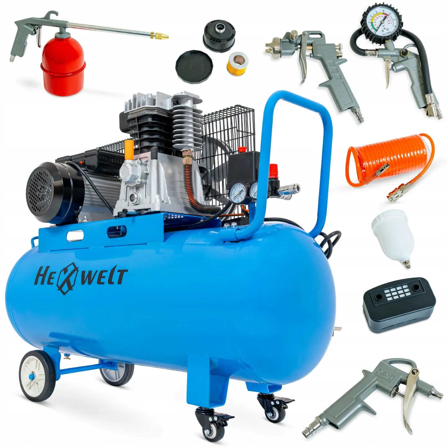 Technische Daten HEXWELT SET-HW-KO-1T-100L-COMPRESSOR-SET-5IN1