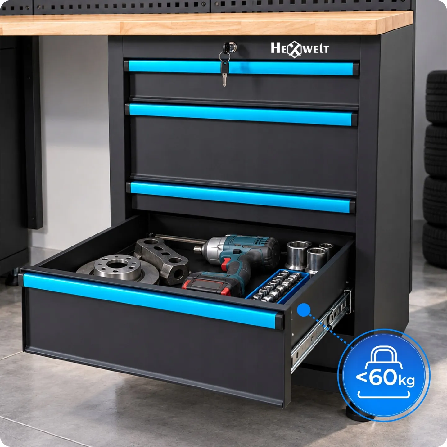 Verstärkte untere Schublade HEXWELT HW-MW-159