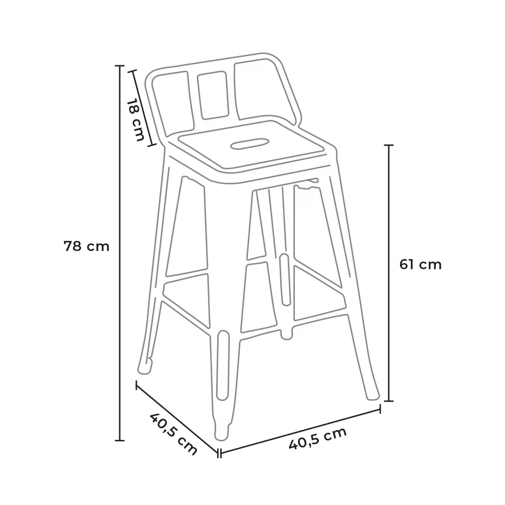 stool steel top