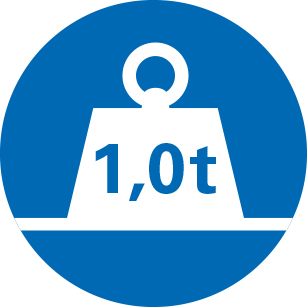 Tragfähigkeit bis 1.0 Tonnen