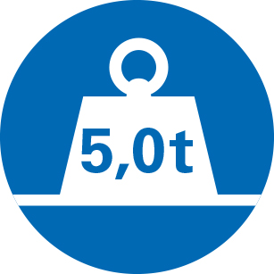 Tragfähigkeit bis 5.0 Tonnen