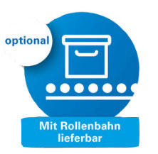 Optional mit Rollenbahn