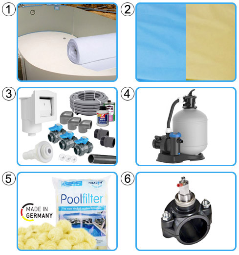 Piscina interrata OLIVIA 1100 - 11,00 x 5,00 x h 1,50 m KIT EASY