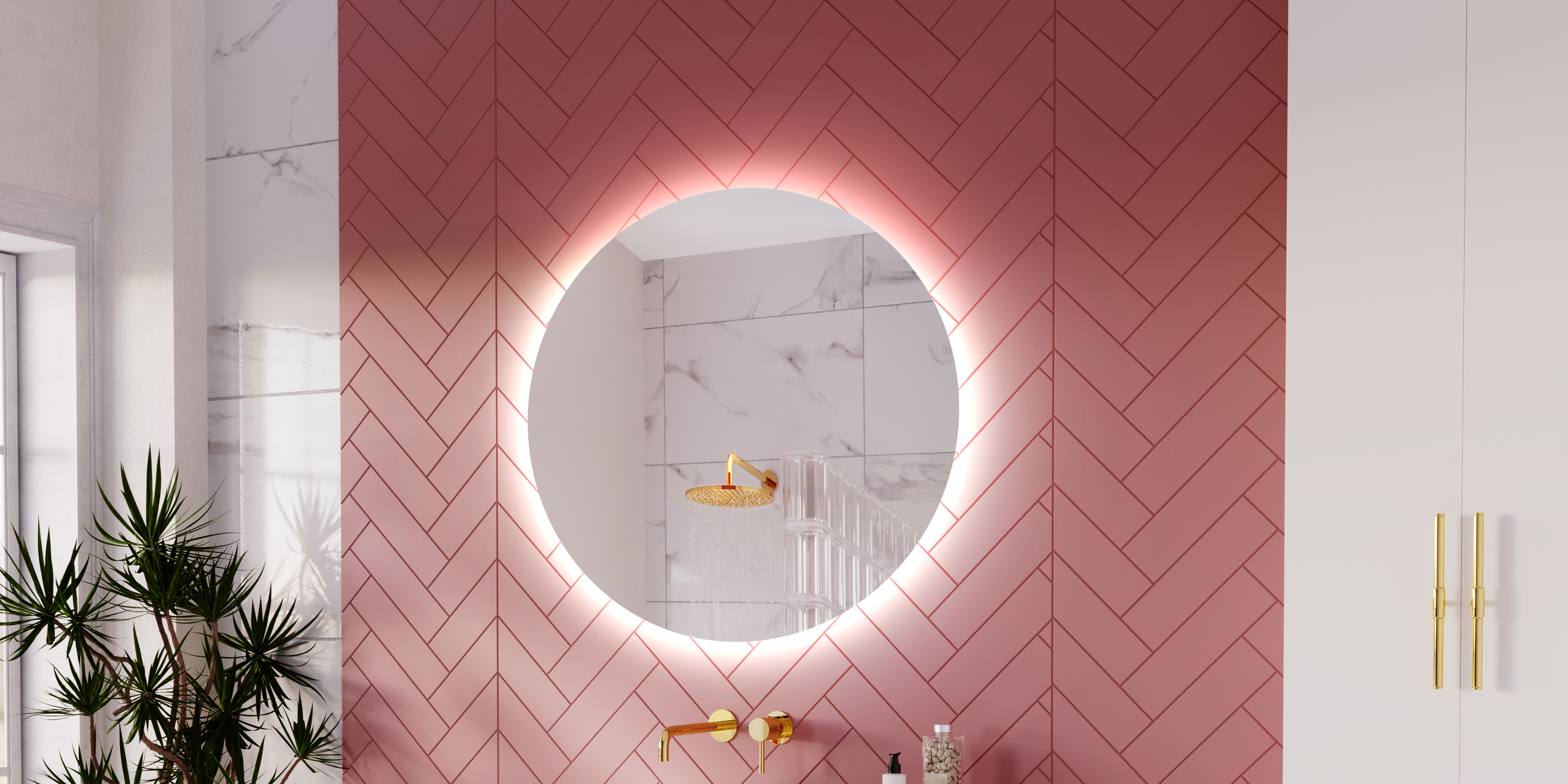 BATHROOM MIRRORS WITH LED LIGHTING
