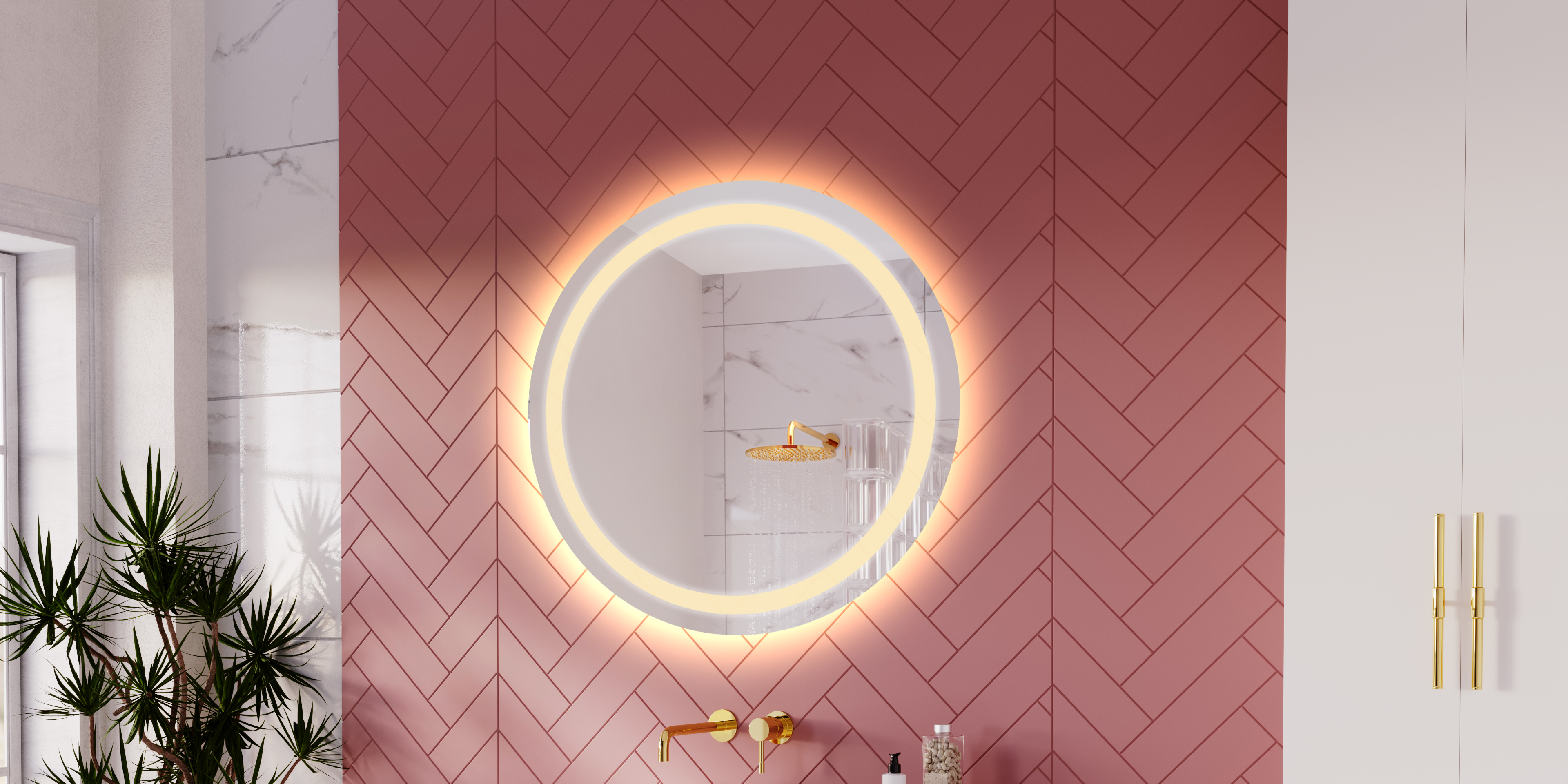 BATHROOM MIRRORS WITH LED LIGHTING