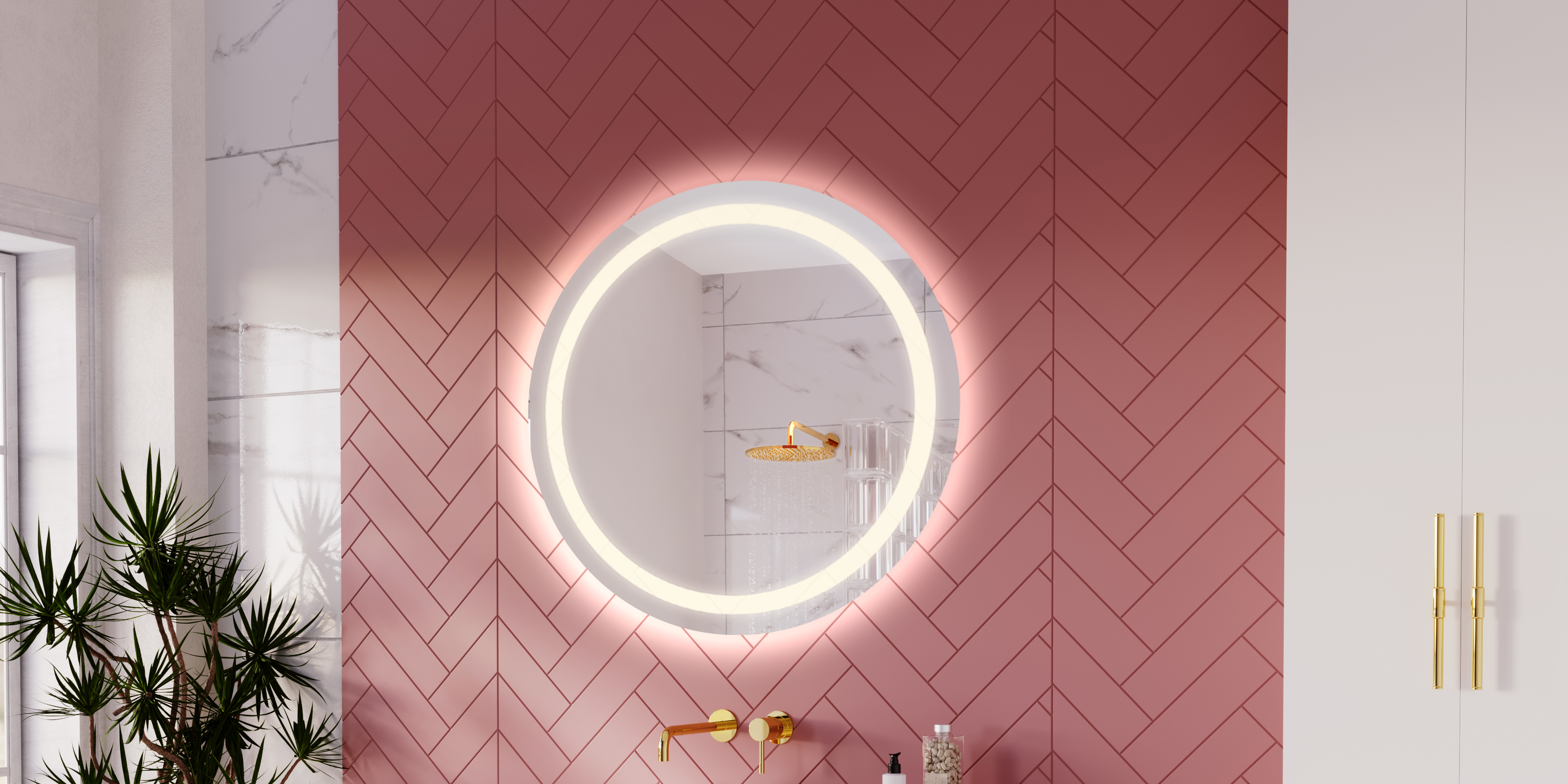 BATHROOM MIRRORS WITH LED LIGHTING