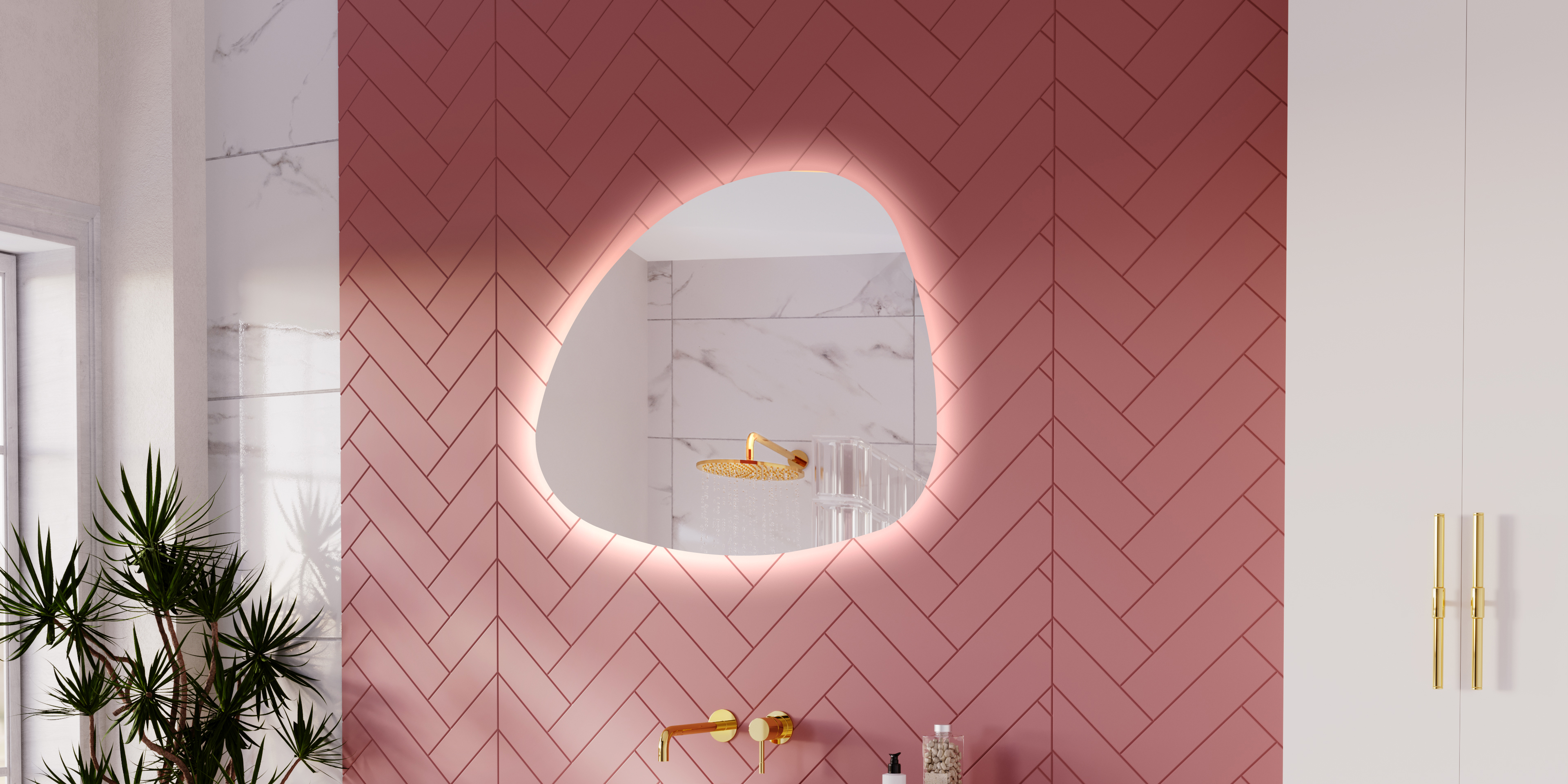 BATHROOM MIRRORS WITH LED LIGHTING