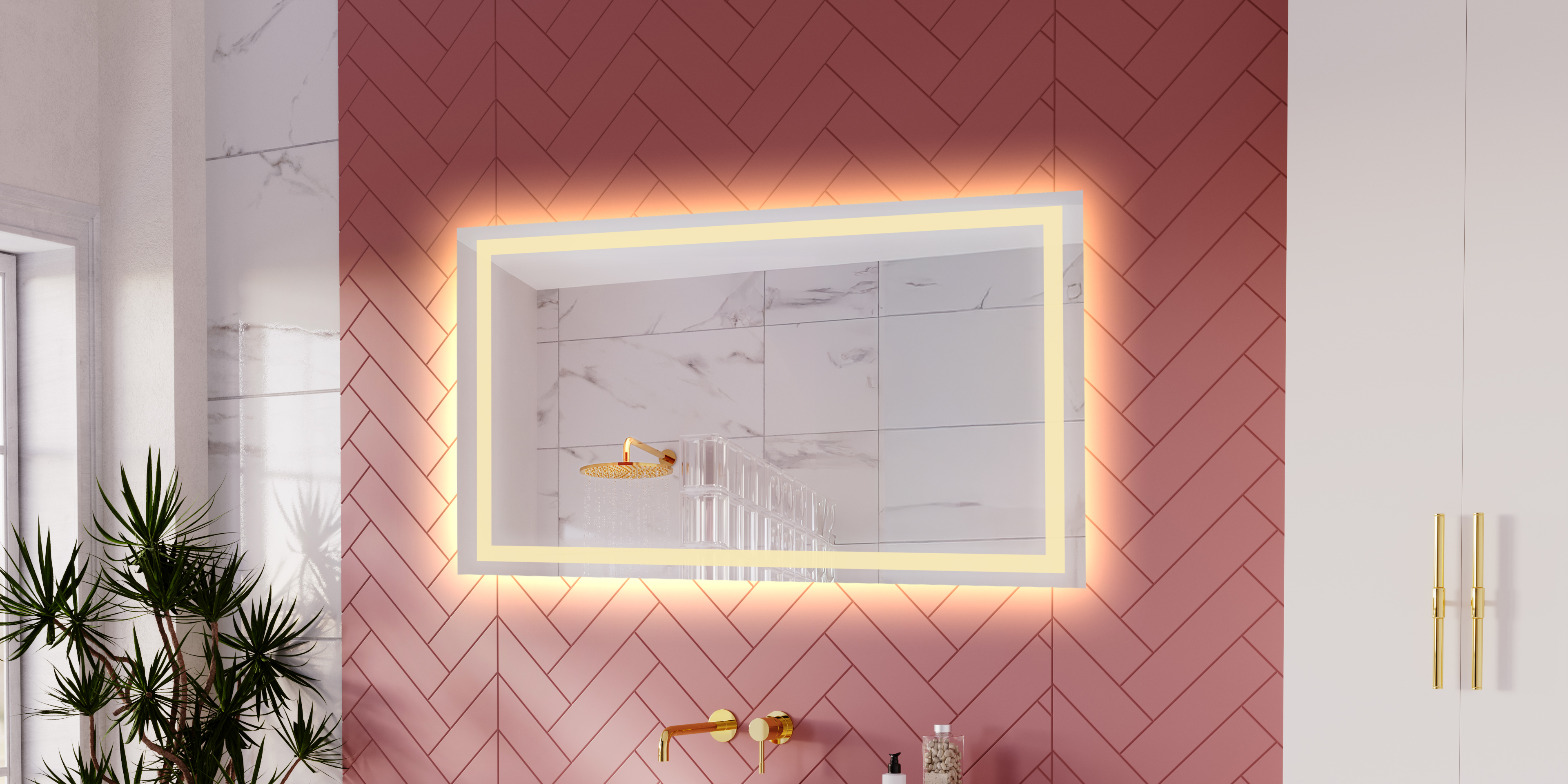 BATHROOM MIRRORS WITH LED LIGHTING