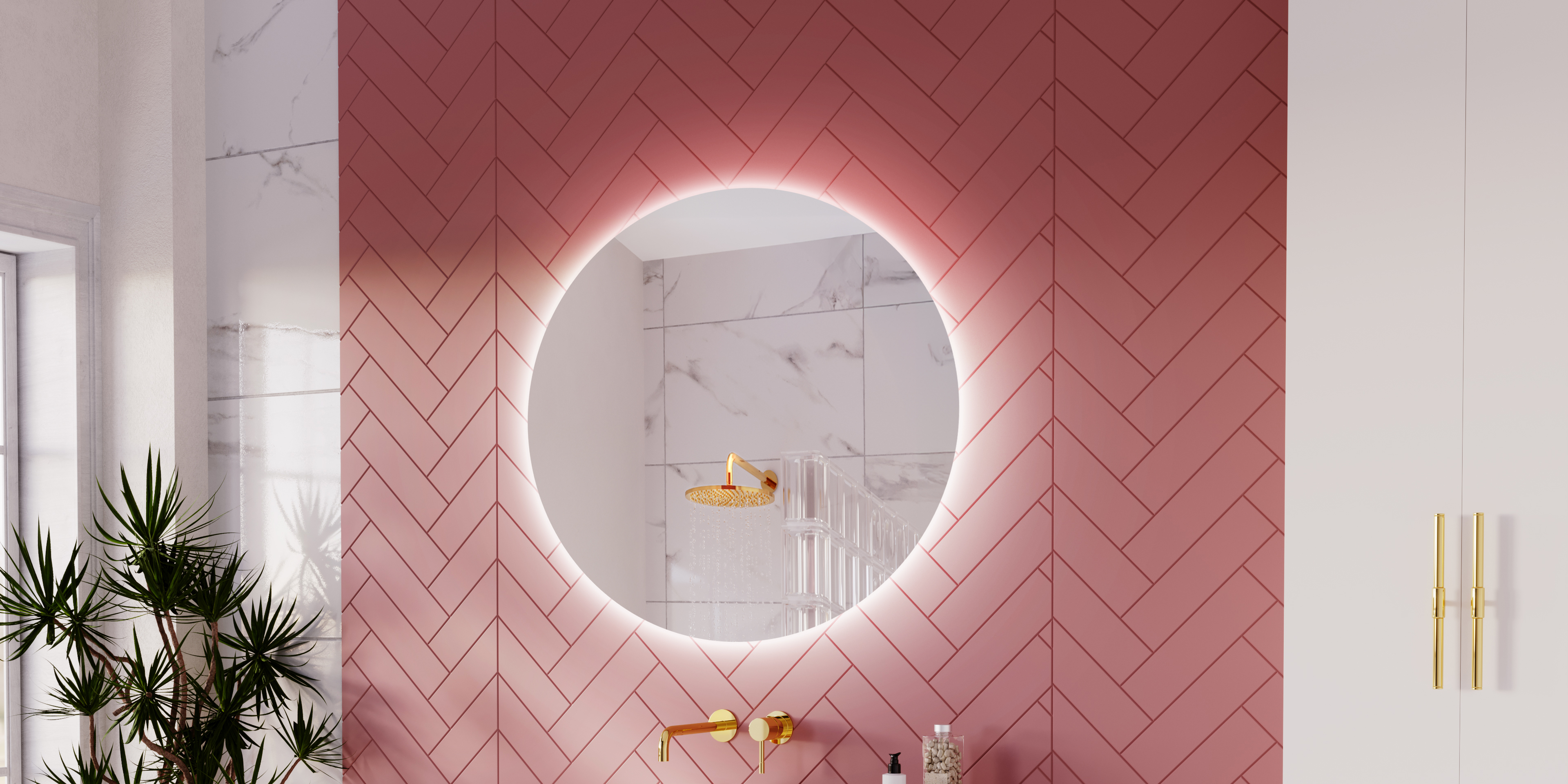 BATHROOM MIRRORS WITH LED LIGHTING
