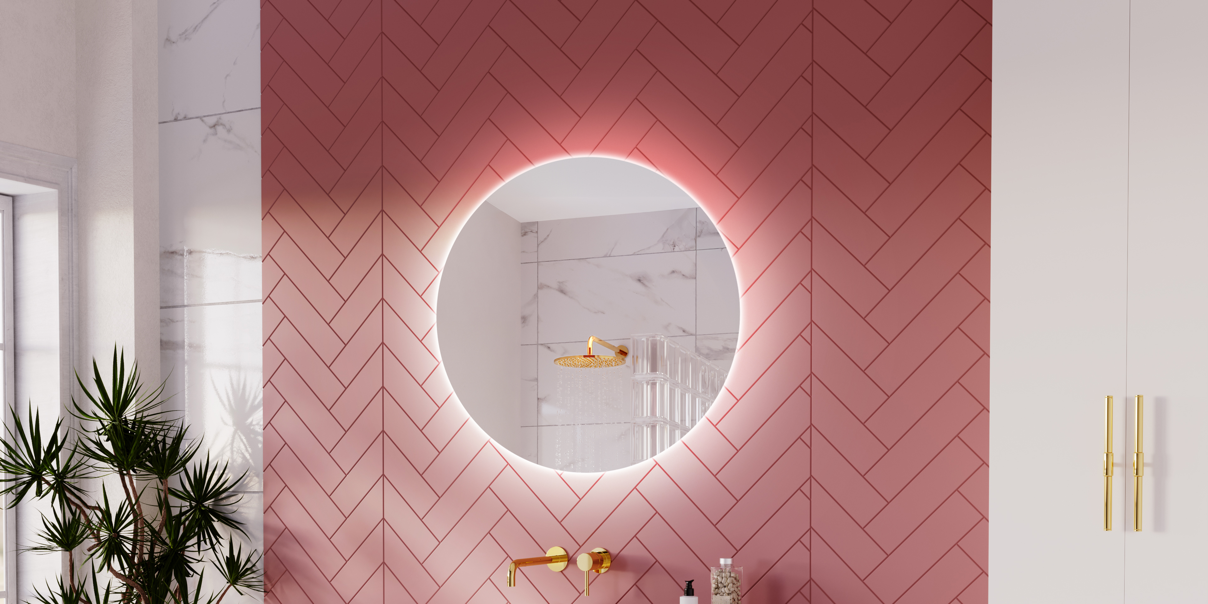 BATHROOM MIRRORS WITH LED LIGHTING
