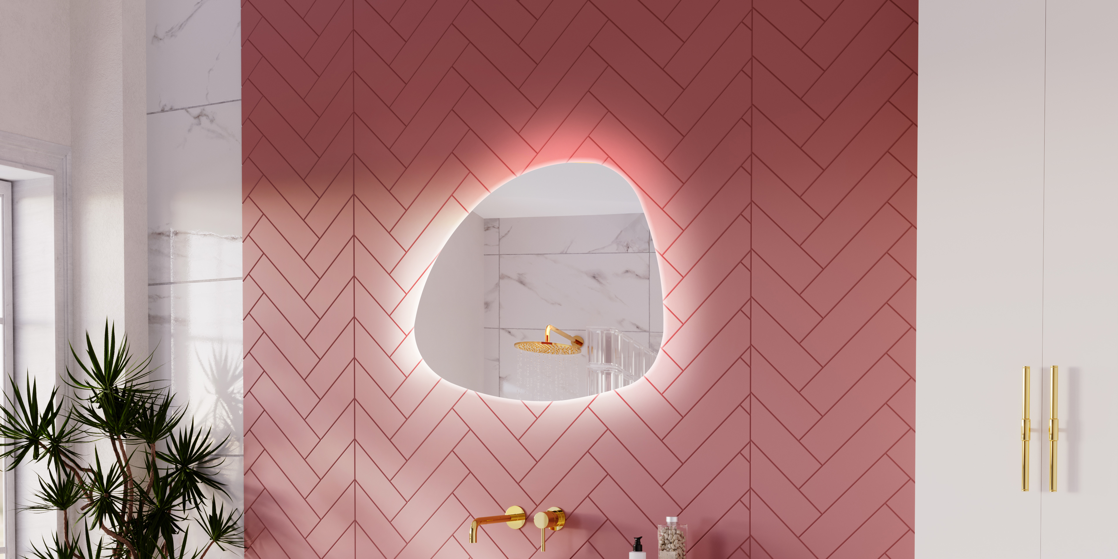 BATHROOM MIRRORS WITH LED LIGHTING