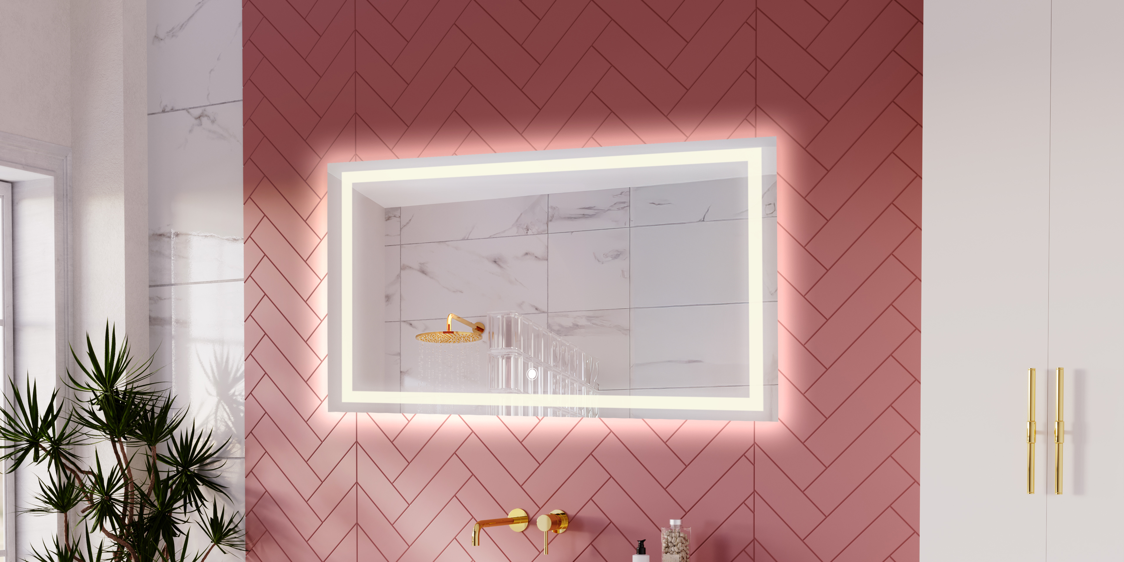 BATHROOM MIRRORS WITH LED LIGHTING