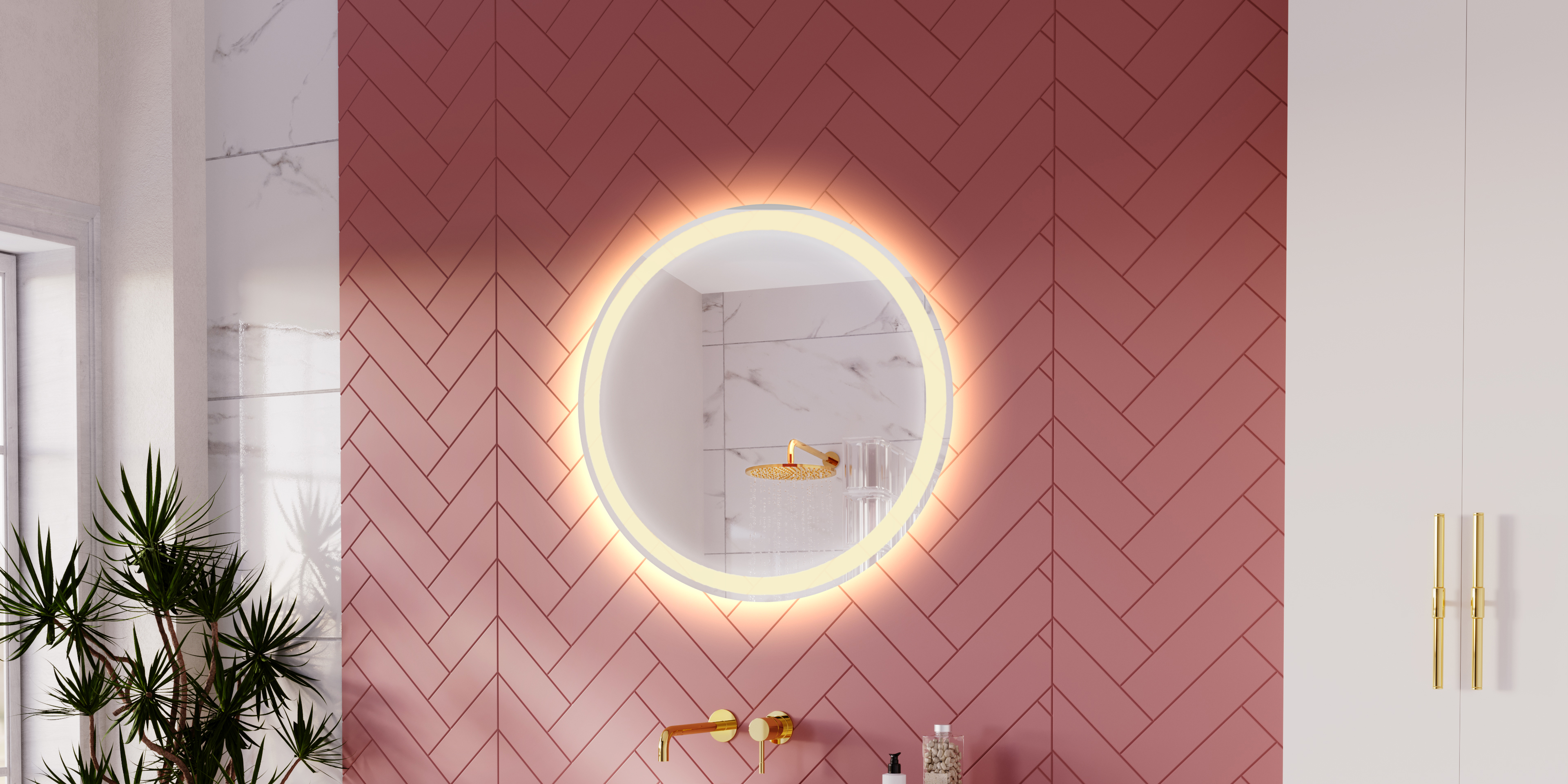 BATHROOM MIRRORS WITH LED LIGHTING