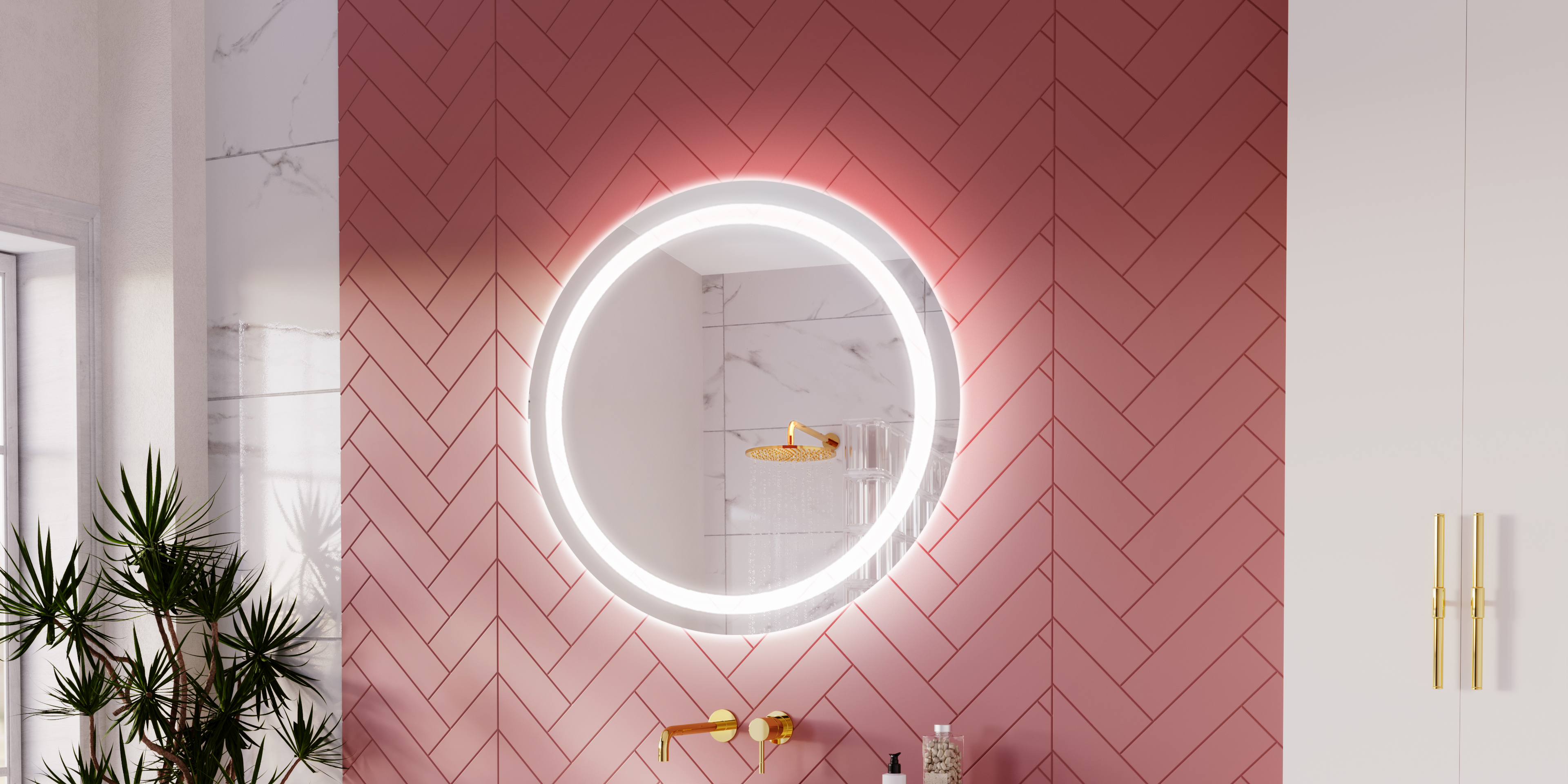 BATHROOM MIRRORS WITH LED LIGHTING