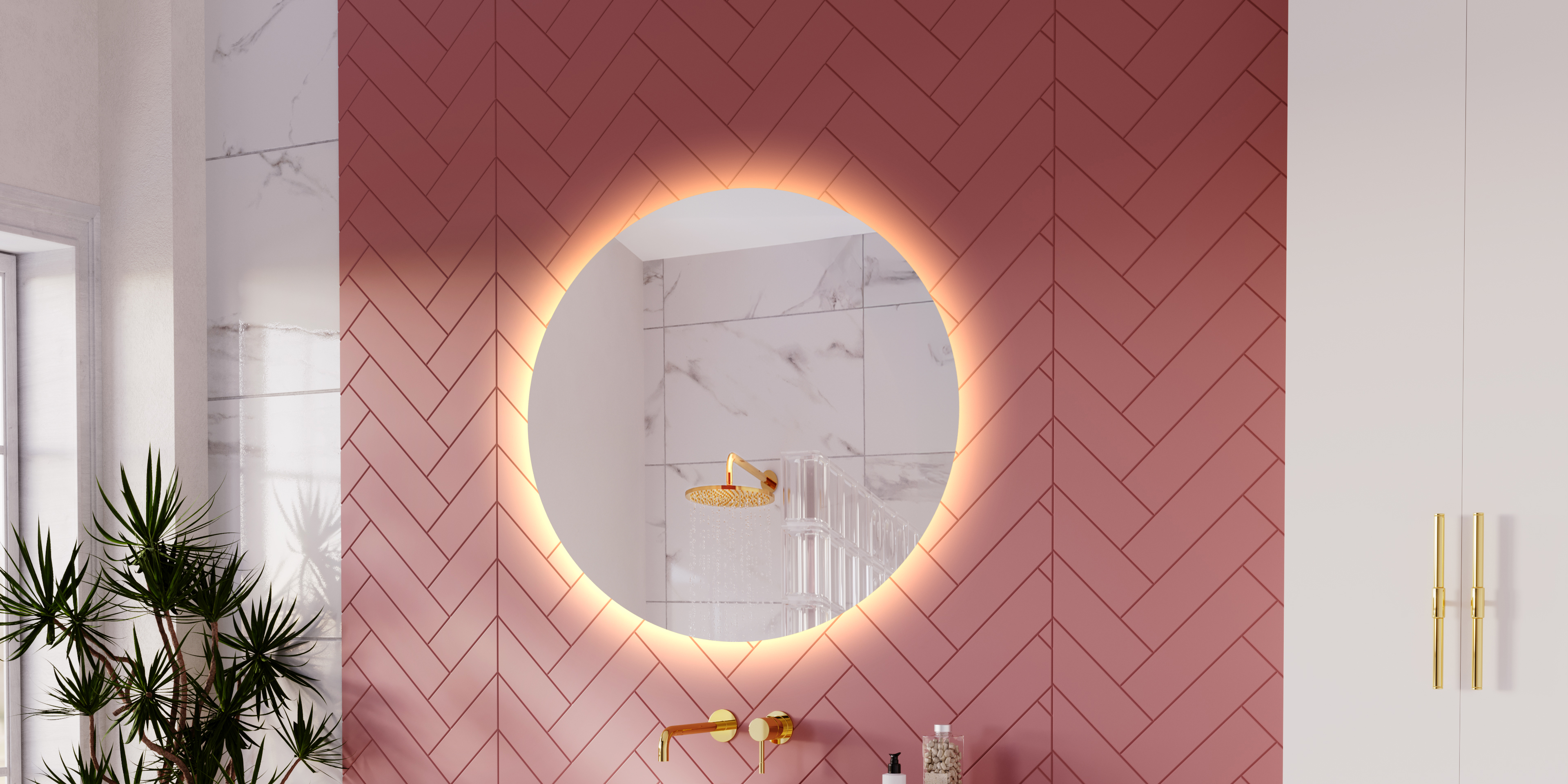 BATHROOM MIRRORS WITH LED LIGHTING