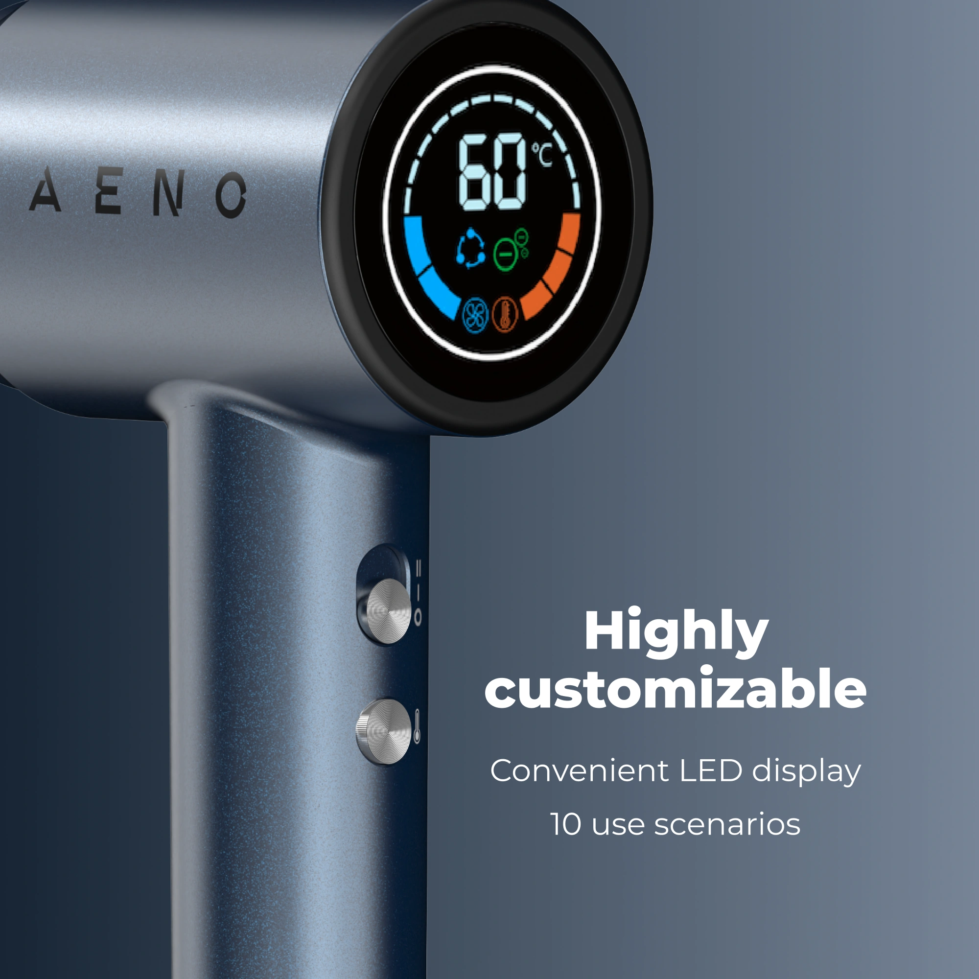 Secador de pelo AENO HD3 1500W LCD 6+ modos
