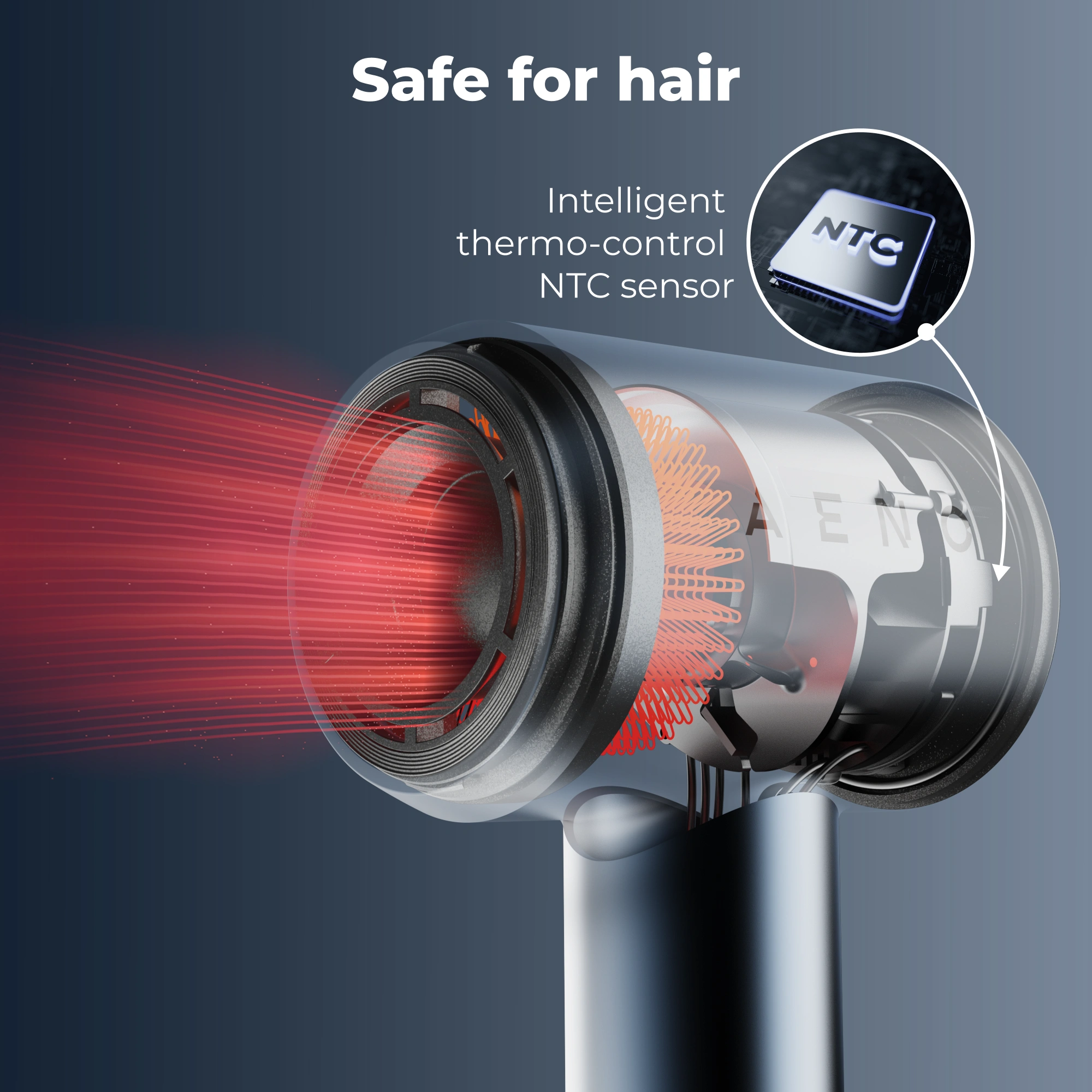 Secador de pelo AENO HD3 1500W LCD 6+ modos
