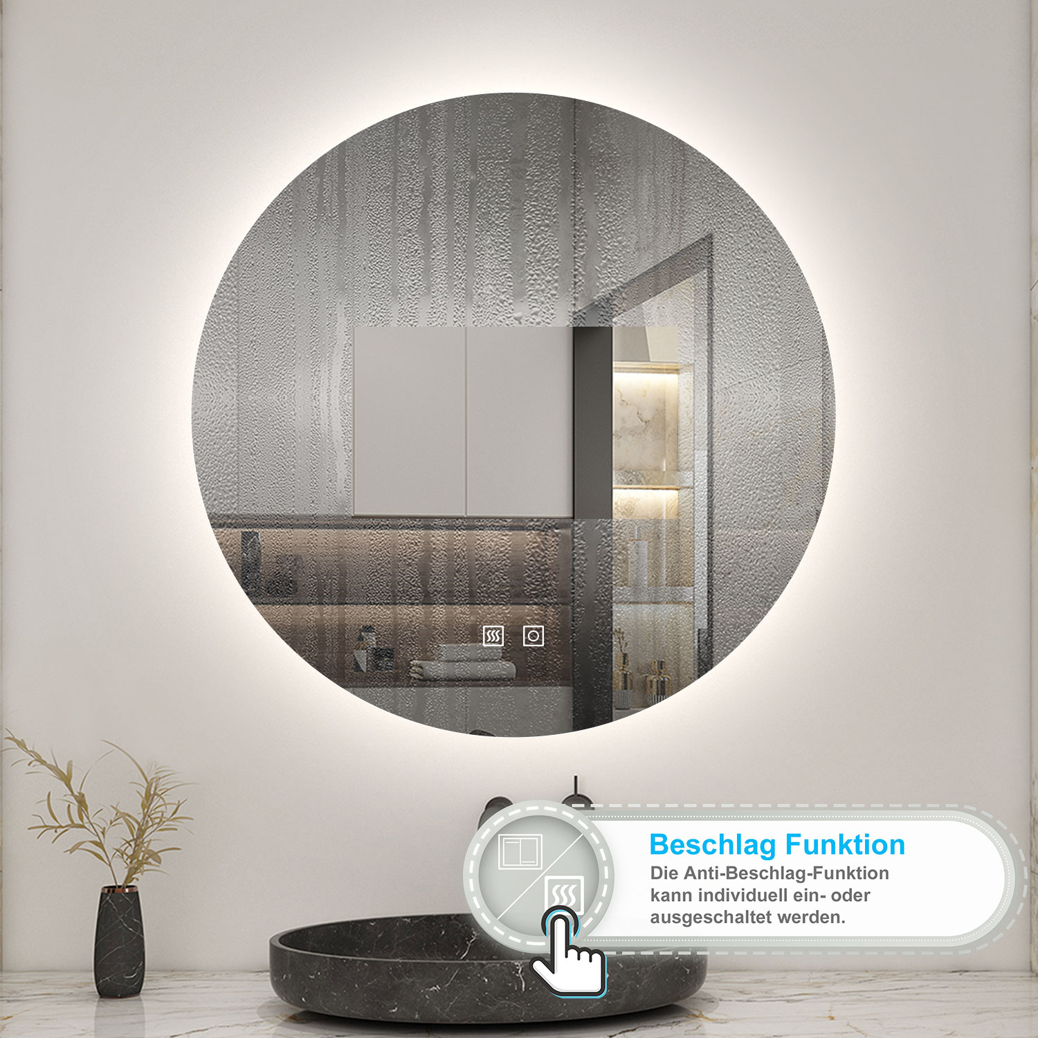 Badspiegel LED Rund