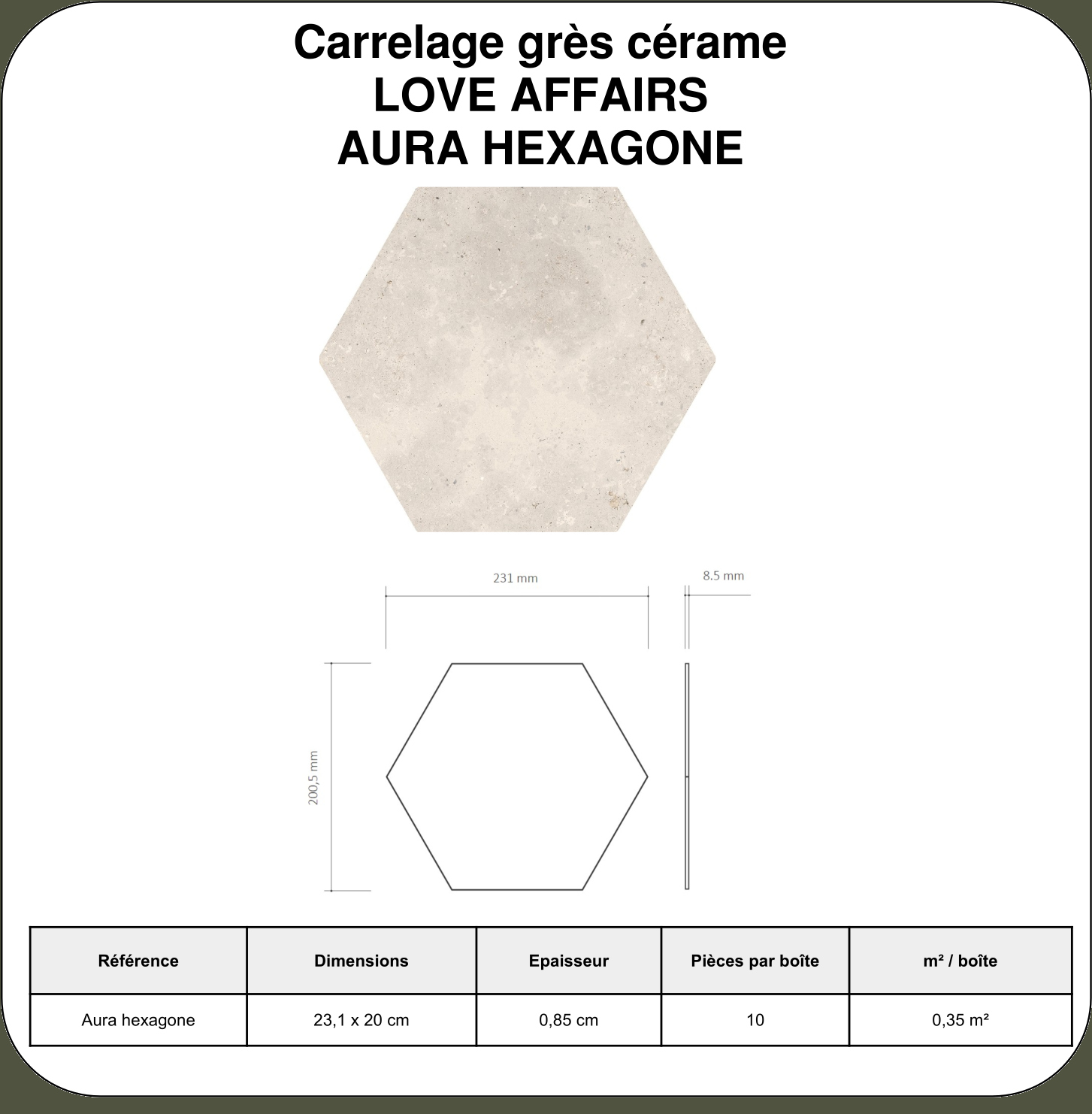 AURA HEXAGONE