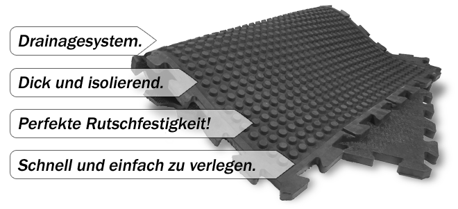 Puzzle-Stallmatte Features