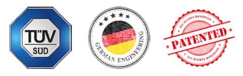 Patentierte, deutsche Entwicklung mit tüv-Bestätigung