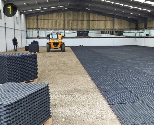 Stallmatten für Indoor-Reithalle
