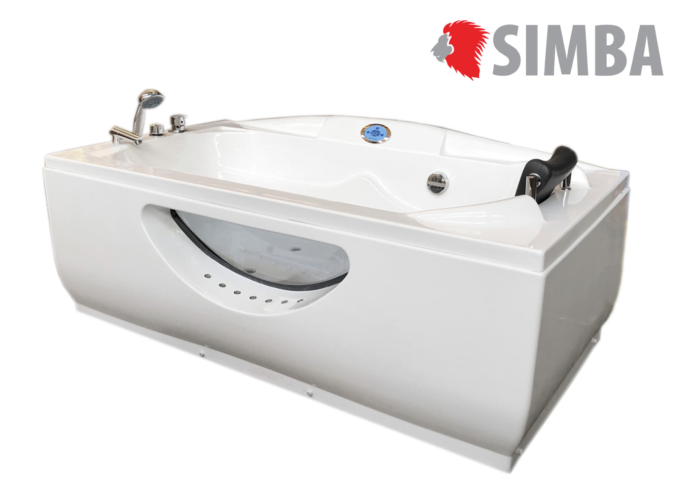 SIMBA Bañera Hidromasaje Bañera De Esquina Hidromasaje 170 X 90cm Paris -Hogar Baño Tienda