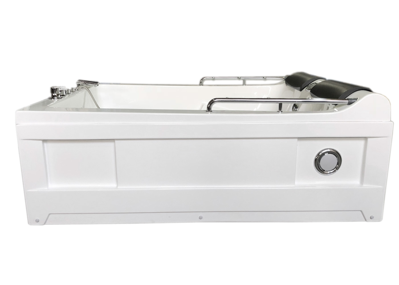 SIMBA VASCA BAGNO IDROMASSAGGIO CROMOTERAPIA SPA 175 X 132cm BIANCA PER 2 PERSONE LULU -Stile Bagno