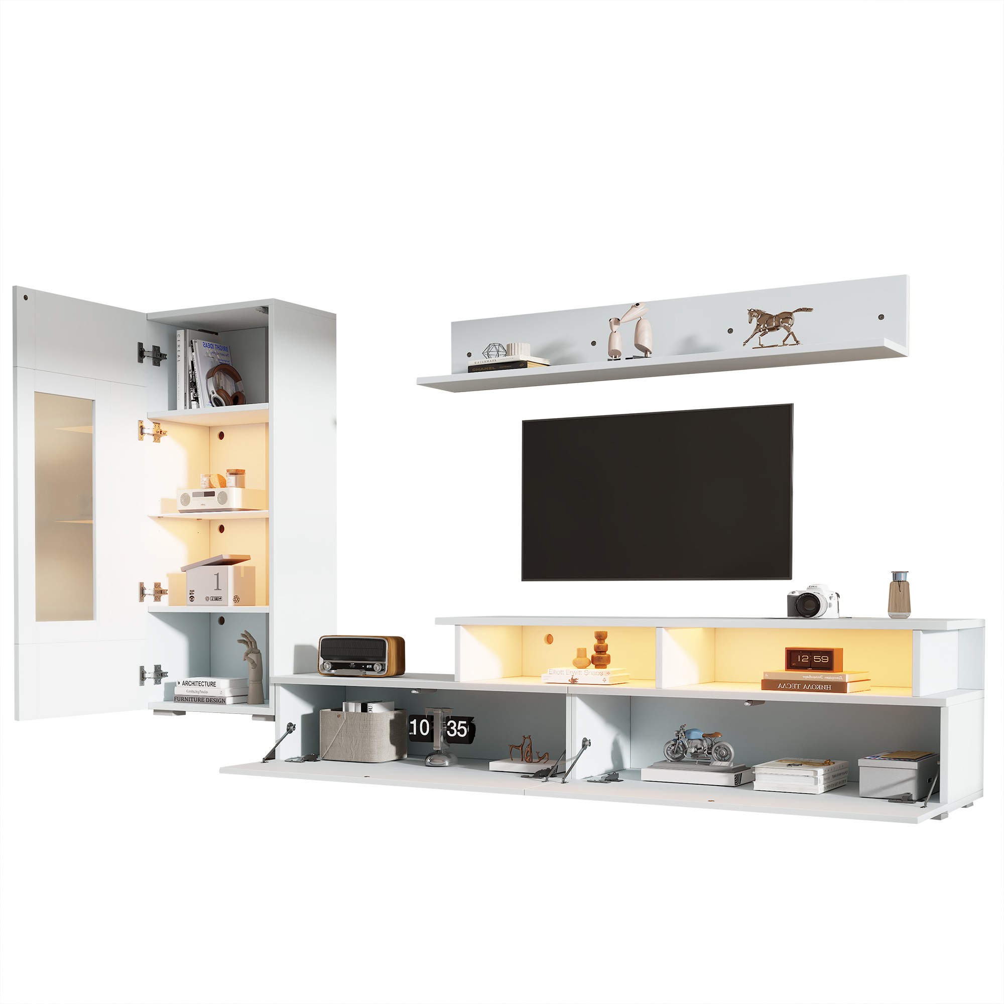 Détails meuble TV et rangement