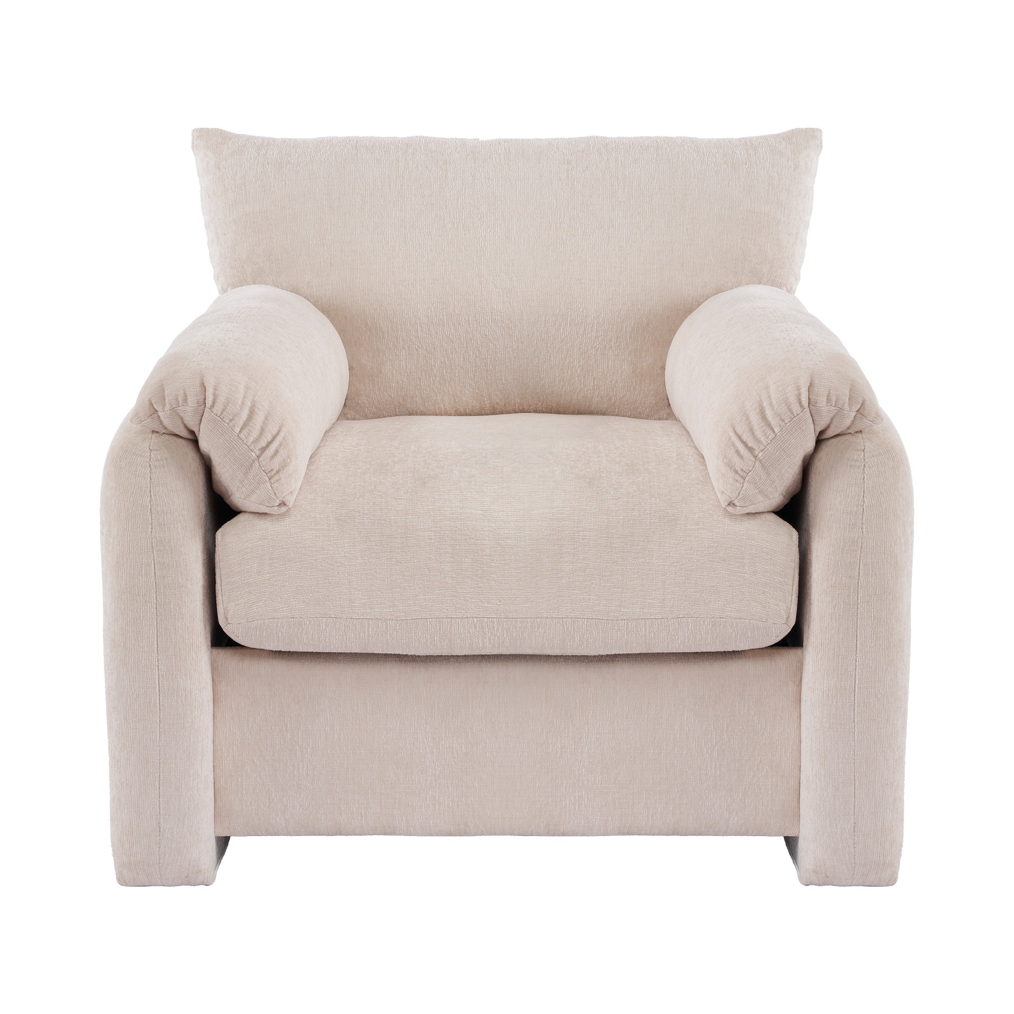 Fauteuil oversized en chenille