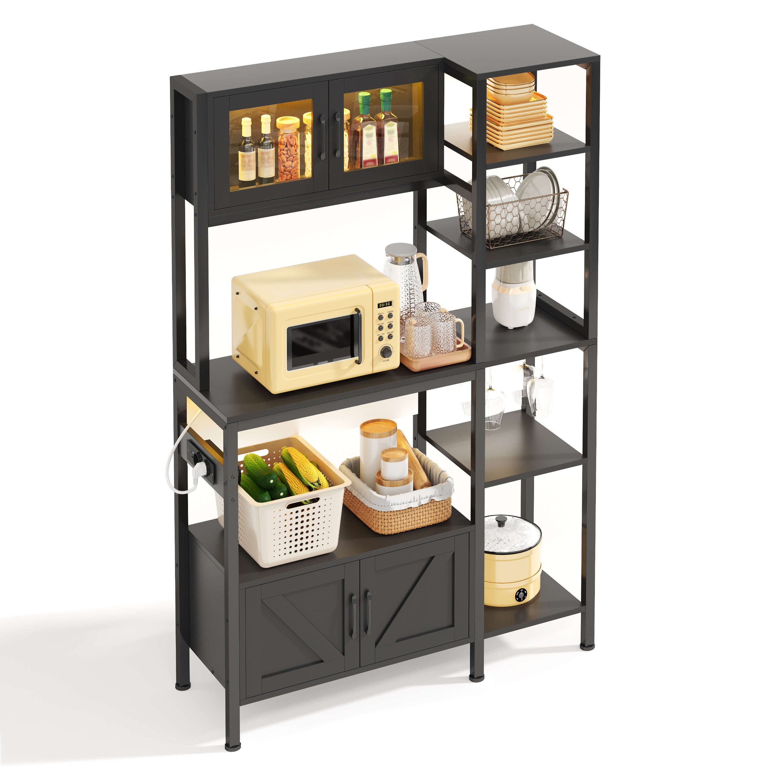 Buffet de cuisine avec éclairage LED