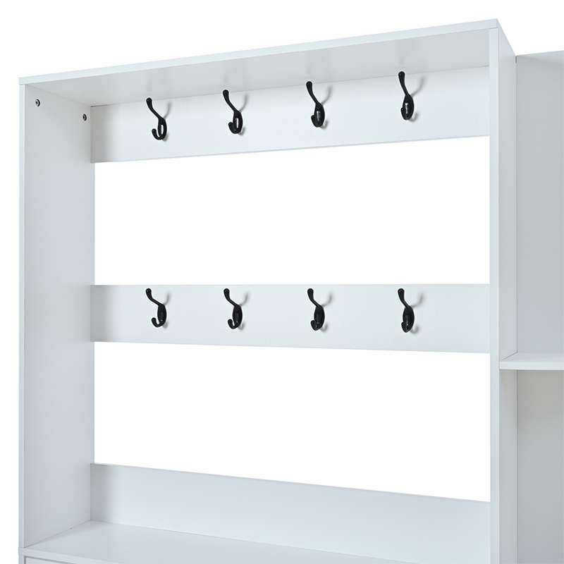 Weiße Garderobe 120 x 24 x 200 cm