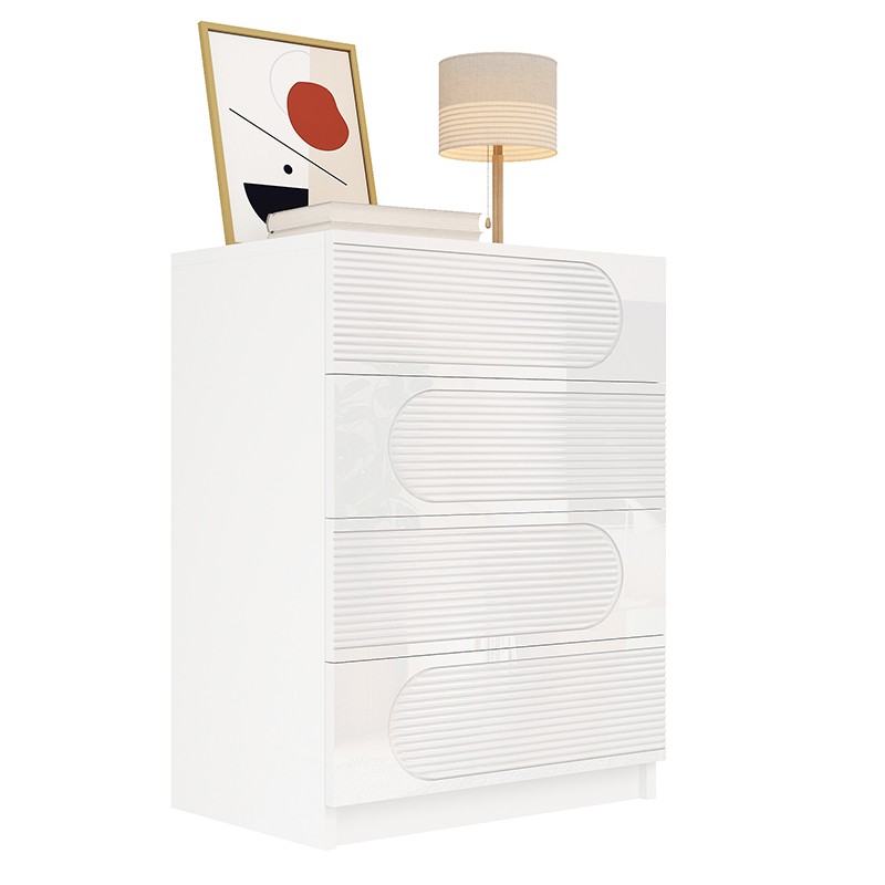 Commode 4 tiroirs blanche
