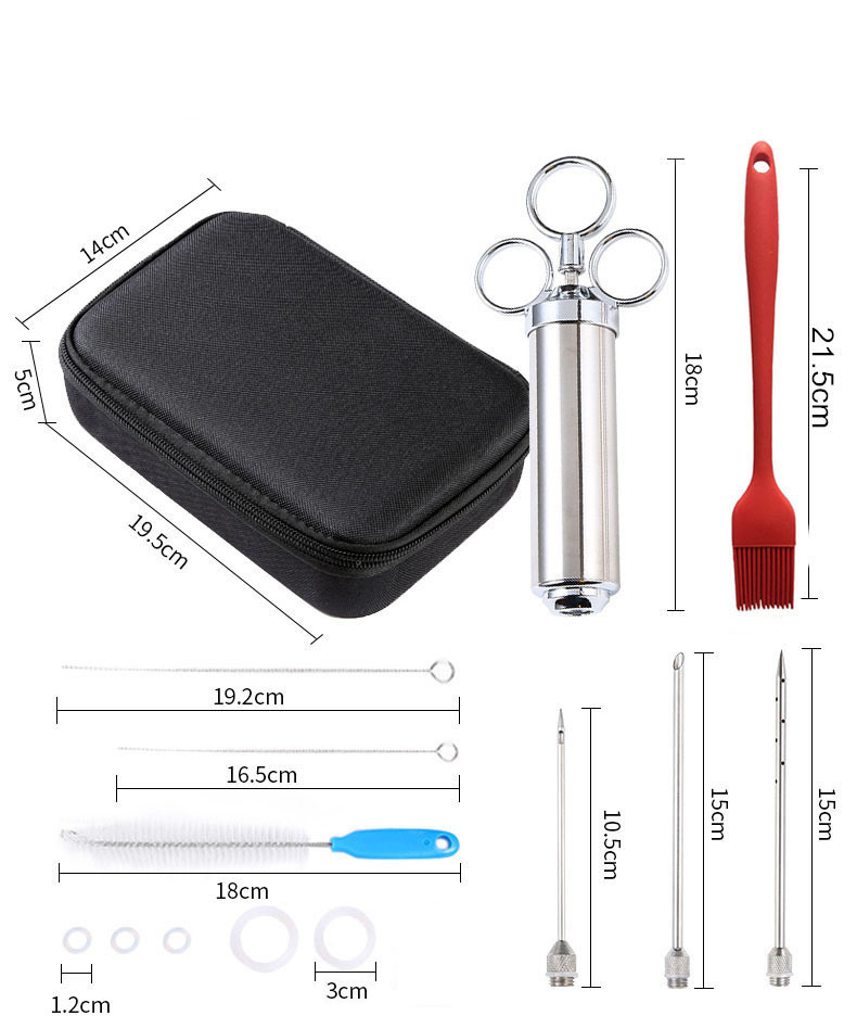 2022 Nouveau Produit Seringue D'assaisonnement En Acier Inoxydable 304, Aiguille à Dinde, Ensemble D'outils Pour Barbecue, Emballage De Boîte Et De Sac - (version Primaire Sac Noir + Petit Pinceau En -Jardin Calme Soldes Magasin AAHKMJXYDAFdJAOAIMEbOAchXAymZXXBYPqGXlTBs68PJ apAS upoXK7iKC19i5hji2MfVyyMVsF6q4Im9V
