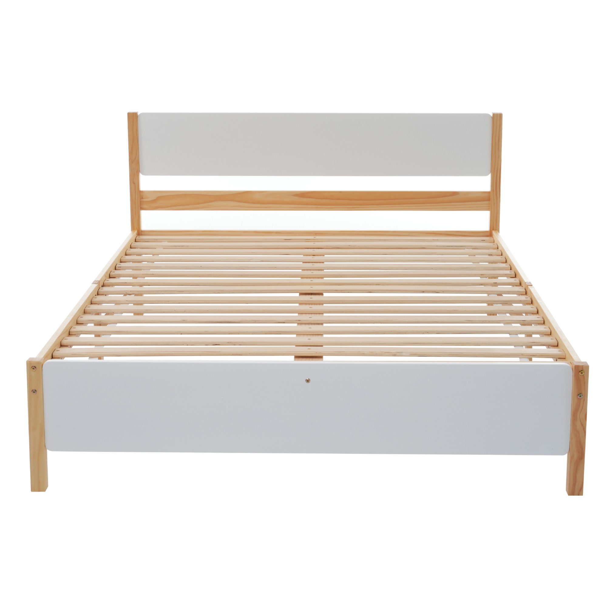 Cadre naturel et panneaux MDF blancs